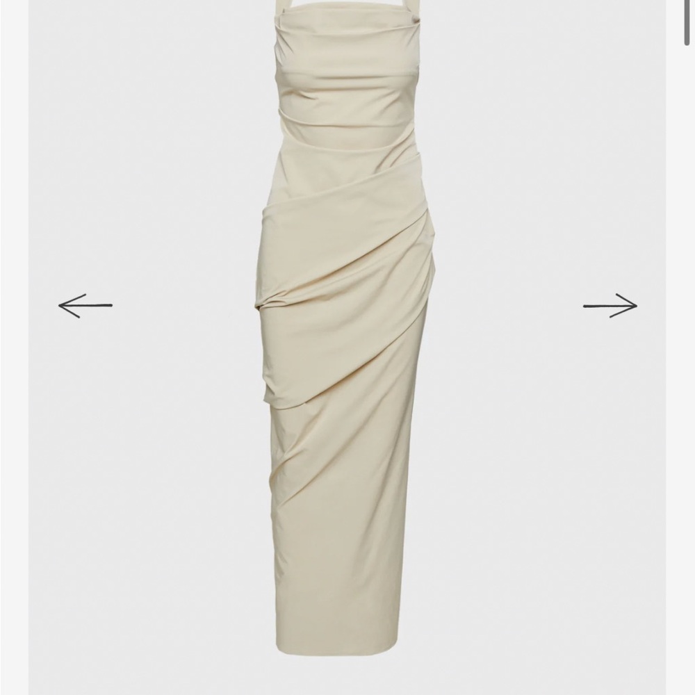 Cream Strapless Sheath Dress for Weddings